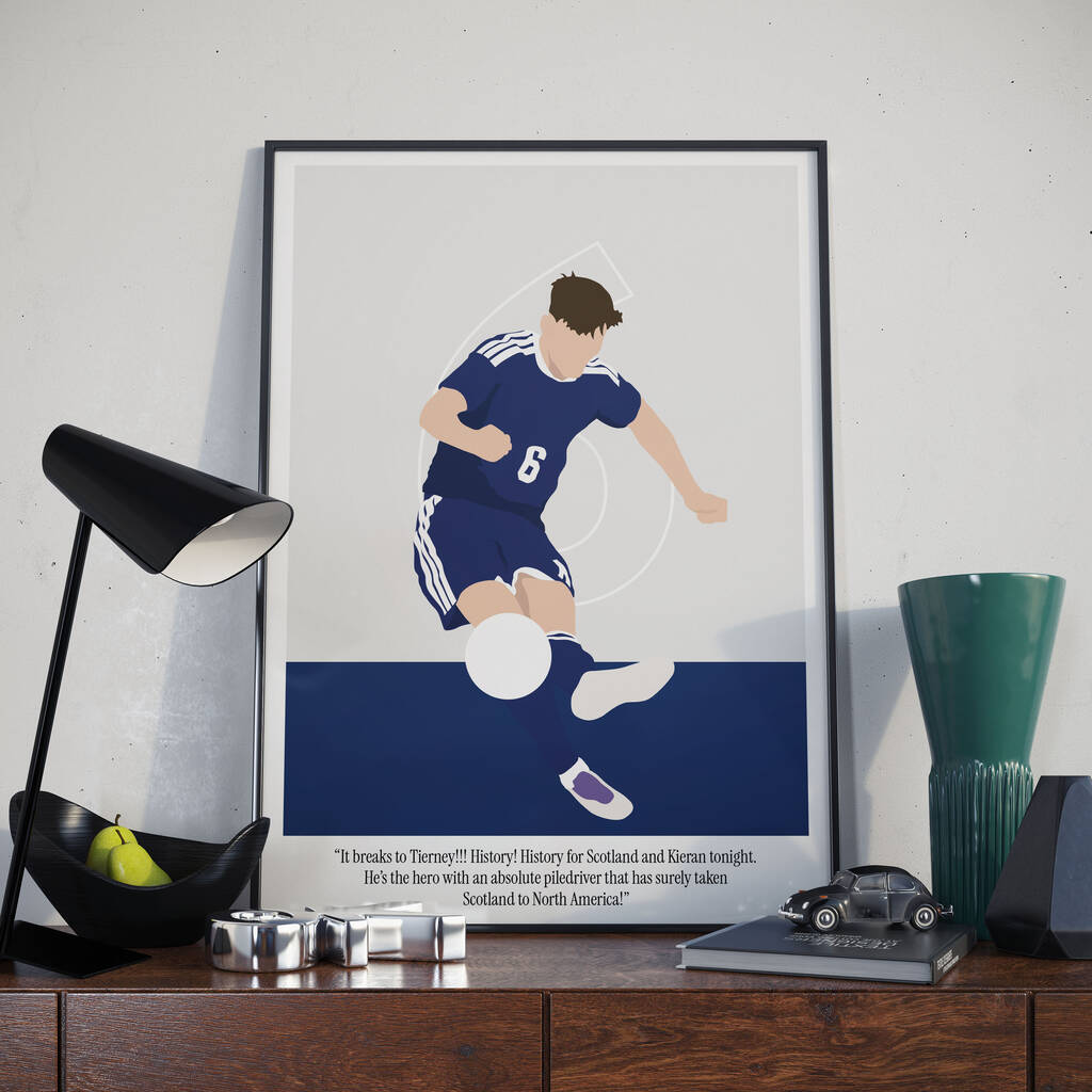 Kieran Tierney Commentary Scotland Football Print, 1 of 3