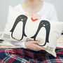 Personalised Penguin Couple Cushion, thumbnail 1 of 5