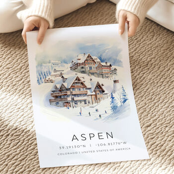 Aspen Ski Travel Print, 2 of 7
