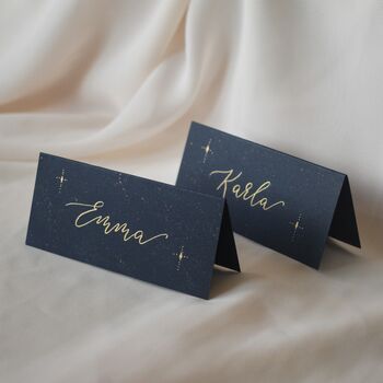 Personalised Celestial Handwritten Place Name Cards X 10, 2 of 6