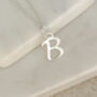 Sterling Silver Large Initial And Birthstone Necklace, thumbnail 4 of 5