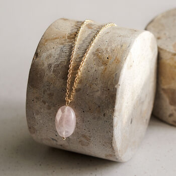 Rose Quartz Pendant Necklace, 2 of 5