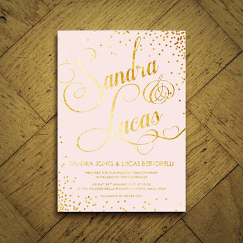 Sparkle Foiled Wedding Invitations, 3 of 9