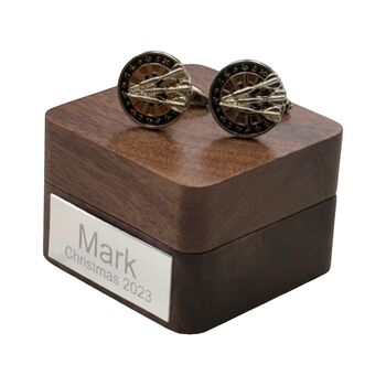 Personalised Dartboard With Darts Cufflinks, 2 of 12