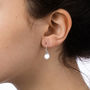 Brushed Drop And Turquoise Earrings, thumbnail 4 of 6