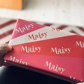 Retro Type Style Personalised Christmas Wrapping Paper, 3 of 5