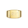 Rectangular Signet Ring 18 K Gold Plated Solid Silver, thumbnail 2 of 6