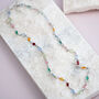 Colourful Multi Gemstone Sterling Silver Chain Necklace, thumbnail 8 of 8