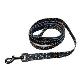 Long Paws Funk The Dog Lead Leopard Green And Gold, 2 of 7