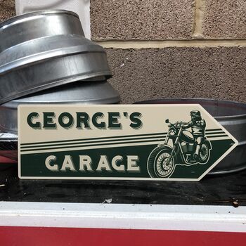 Vintage Style Motorcycle Garage Sign, 2 of 5