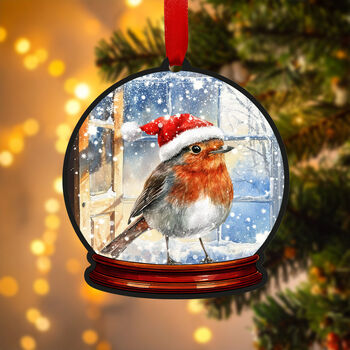 Robin Snow Globe Decoration, 3 of 3