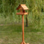 Personalised Woodland Timber Roof Bird Table, thumbnail 2 of 3
