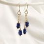 Lapis Lazuli Drop Earrings, thumbnail 3 of 4