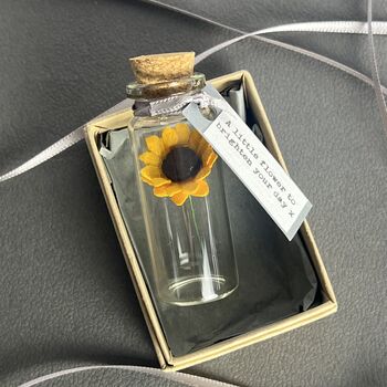 Miniature Personalised Sunflower In A Bottle Keepsake, 7 of 12
