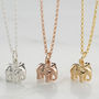 Elephant Charm Necklace With Personalised Message Card, thumbnail 2 of 12