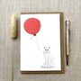 Personalised Turkish Angora Cat Birthday Card, thumbnail 1 of 5