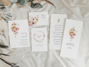 Pastel Floral Wedding Save The Dates, 4 of 4