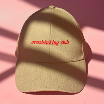 Overthinking Club Embroidered Slogan Cap, 8 of 9