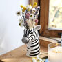 Ceramic Zebra Head Vase, H17cm, thumbnail 7 of 7