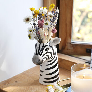 Ceramic Zebra Head Vase, H17cm, 7 of 7