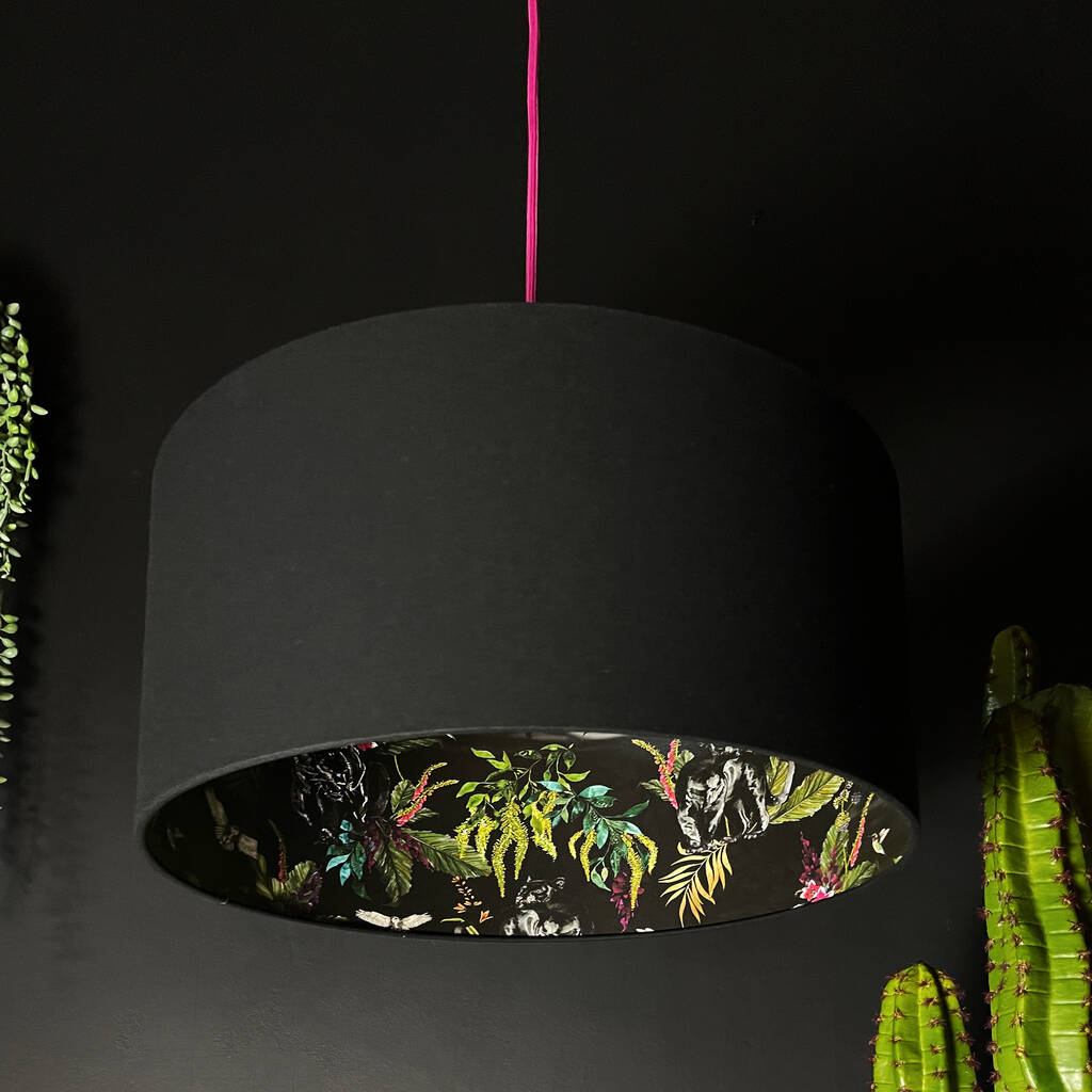 Carbon Deadly Night Shade Silhouette Lampshade In Black By Love Frankie Ltd