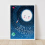 Personalised New Baby Moon And Stars Space Print, thumbnail 2 of 6