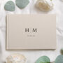 Personalised Wedding Linen Guest Book Initials, thumbnail 1 of 8