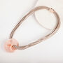 Grey Multi Strap Necklace With Rose Gold Colour Pendant, thumbnail 1 of 3