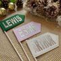 Personalised Christmas Present Topper Flag Decoration, thumbnail 9 of 9