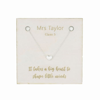 Personalised Teacher 'It Takes A Big Heart' Necklace, 8 of 9