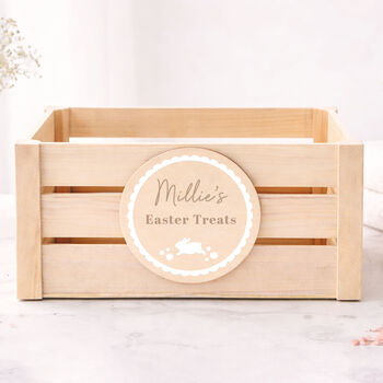 Personalised Easter Bunny Crate Treat Activity Box Easter Gift Idea, 5 of 6