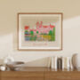 Blickling Hall Norfolk Painted Scene Floral Facades Landmark Print, thumbnail 1 of 2