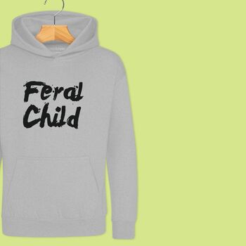 'Feral Child' Kids Hoodie Jumper, 7 of 10