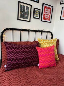 Ziggy Rectangular Knitted Cushion, 3 of 11