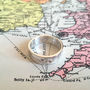 Multi Gemstone Personalised Silver Coastline Ring, thumbnail 2 of 5