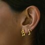 Gold Plated Music Note Mismatched Stud Earrings, thumbnail 1 of 8