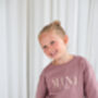 Child's Mini Est Personalised Embroidered Sweatshirt Jumper With Optional Matching Mama, thumbnail 12 of 12