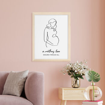 Personalised Line Art Mum To Be Wall Print, 11 of 12