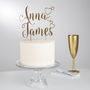 Personalised Couples Hearts Cake Topper, thumbnail 2 of 5