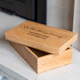 Personalised Christening Baptism Naming Day Oak Keepsake Box, thumbnail 3 of 3