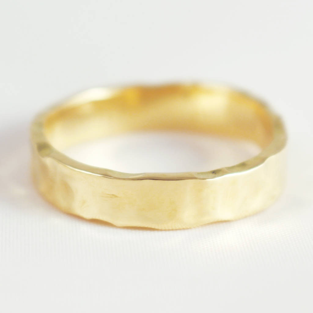 welsh gold and ecogold glacial texture 5mm wedding ring by jacqueline ...