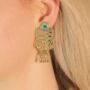 Peacock Indian Boho Asian Jhumka Earring, thumbnail 3 of 3