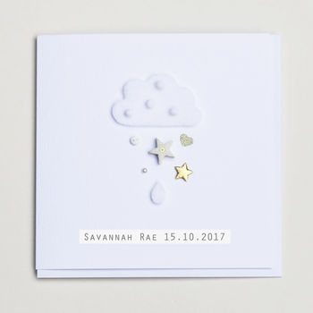 New Baby Cloud Greeting Card, 2 of 4