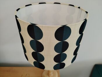 Blue Circles Lampshade Handmade Striking Blue Geometric Lampshade Table Floor Or Ceiling Pendant, 3 of 8
