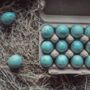Box Of 12 Quail Egg's Mint Green, thumbnail 1 of 6