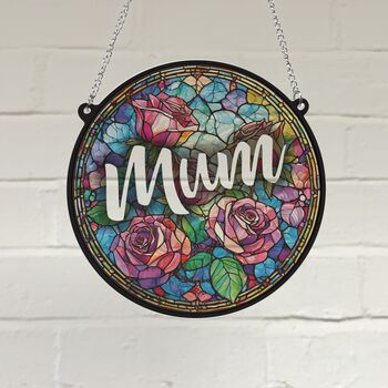 Mum Stained Glass Effect Suncatcher, 4 of 7