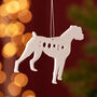 Personalised Acrylic Dog Christmas Decoration, thumbnail 1 of 3