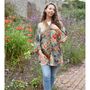 Colourful Floral Viscose Summer Jacket, thumbnail 2 of 3