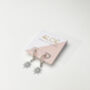 Mini Silver Sun Huggie Hoop Earrings, thumbnail 3 of 4