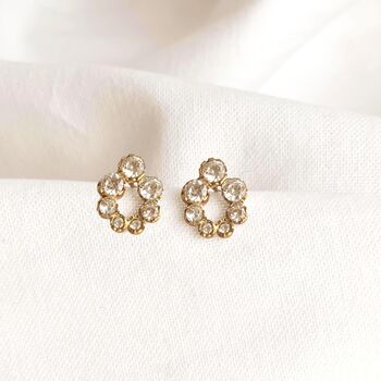 18k Diamond Cluster Nova Earrings By Lily Flo Jewellery
